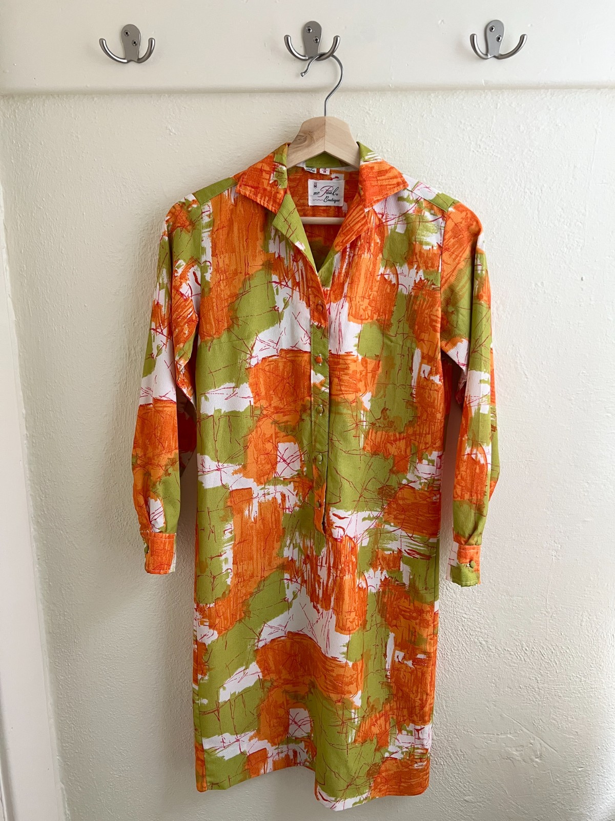 Vintage Mod Button Up Dress XS/S