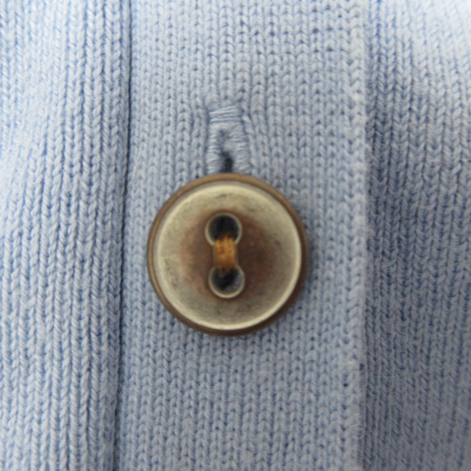 Cabi Cardigan Sweater Womens Medium Blue V Neck Button Front Split Back Knit
