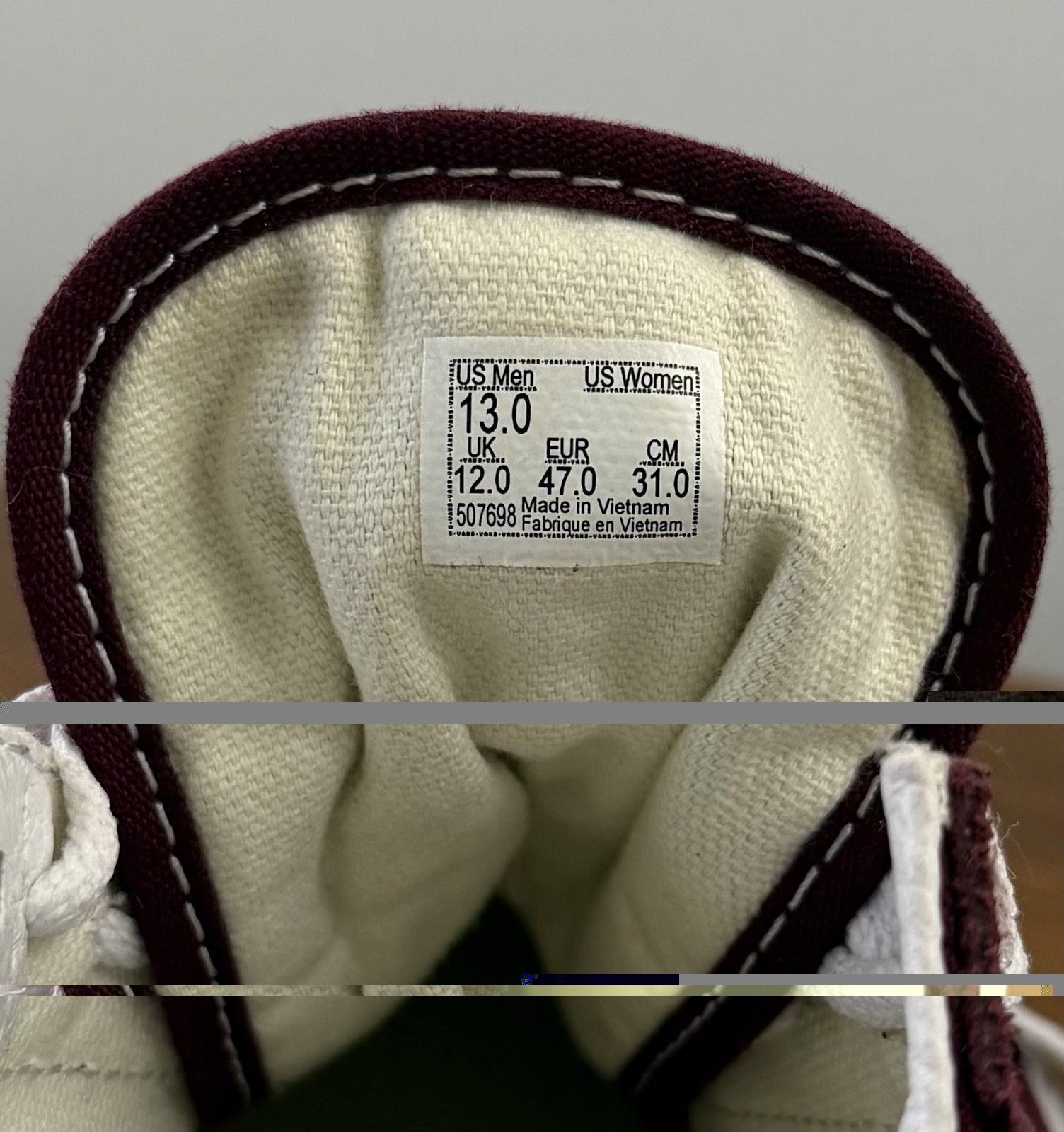 Vans Old Skool Suede Canvas Skate Shoes Men’s US Size 13 Burgundy Excellent!