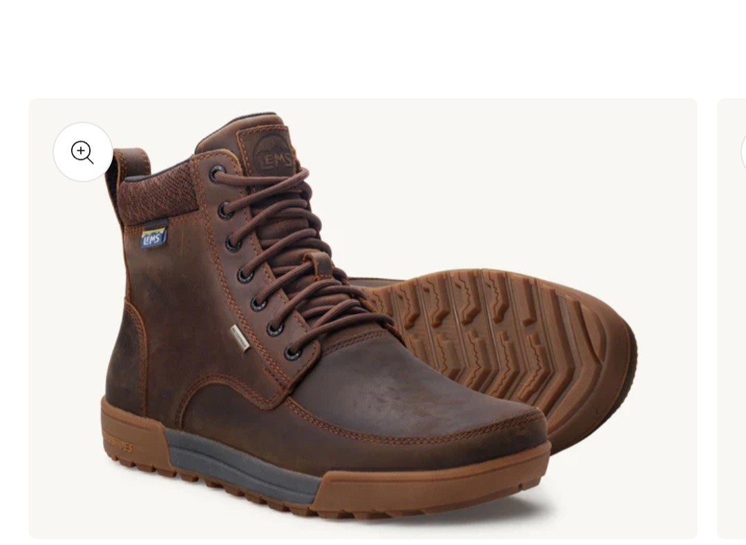 Lems Men’s Boulder Summit Waterproof -RUGGED BARK – Size 10 New In Box