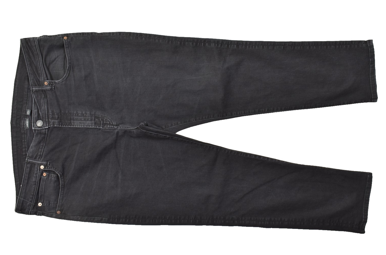American Eagle Men’s Airflex+ Slim Straight Leg Black Jeans 40×32 Cotton