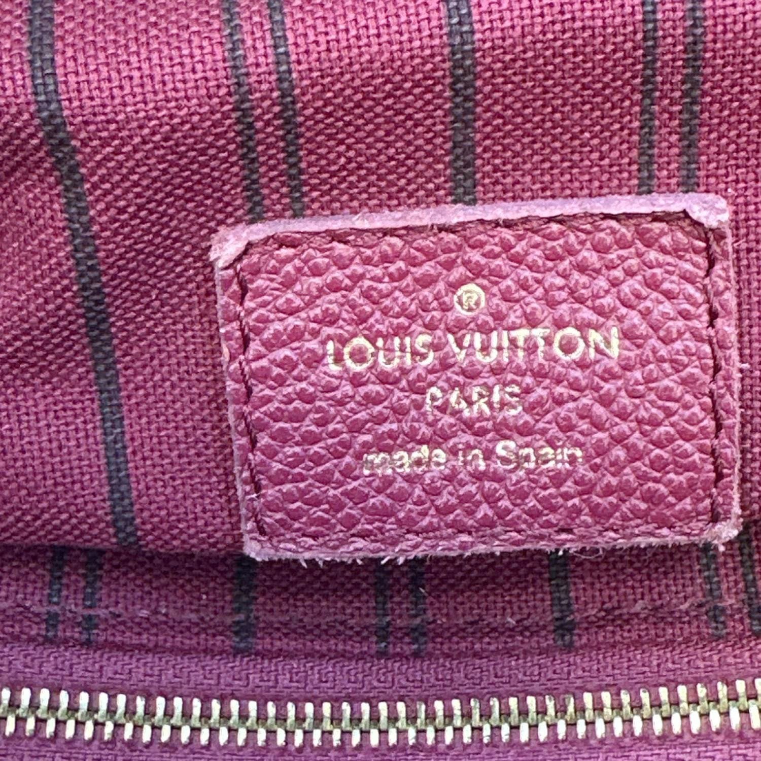 LOUIS VUITTON Artsy MM Monogram Empreinte Leather Hobo Bag Burgundy