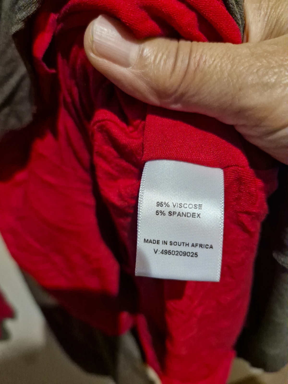 Pro-owned Red Brown Twist Front Stretch Top 95% Viscose 5% Spandex Size S
