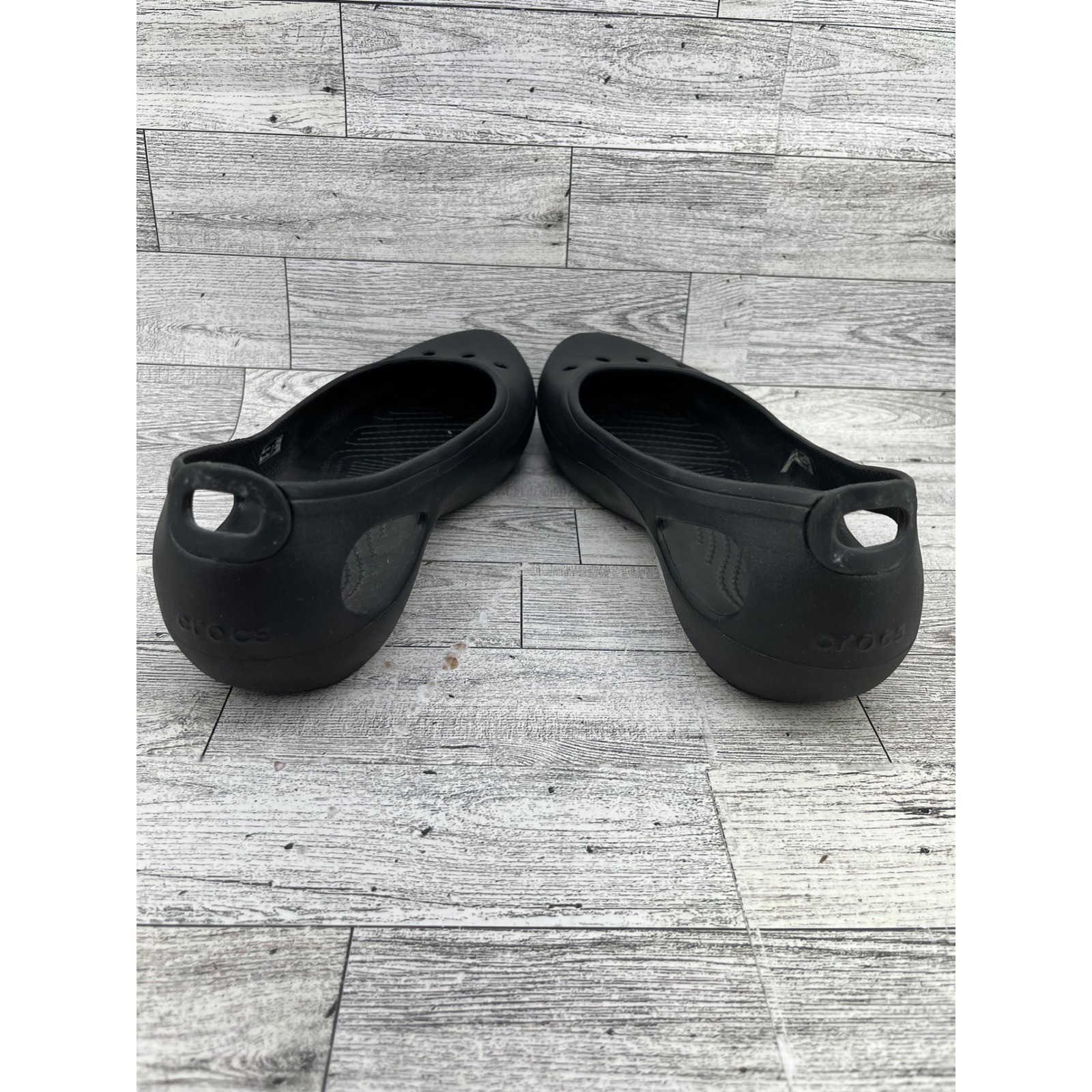 Crocs Kadee Women Black Ballet Flats Comfort Slip On Shoes Size 8 11215