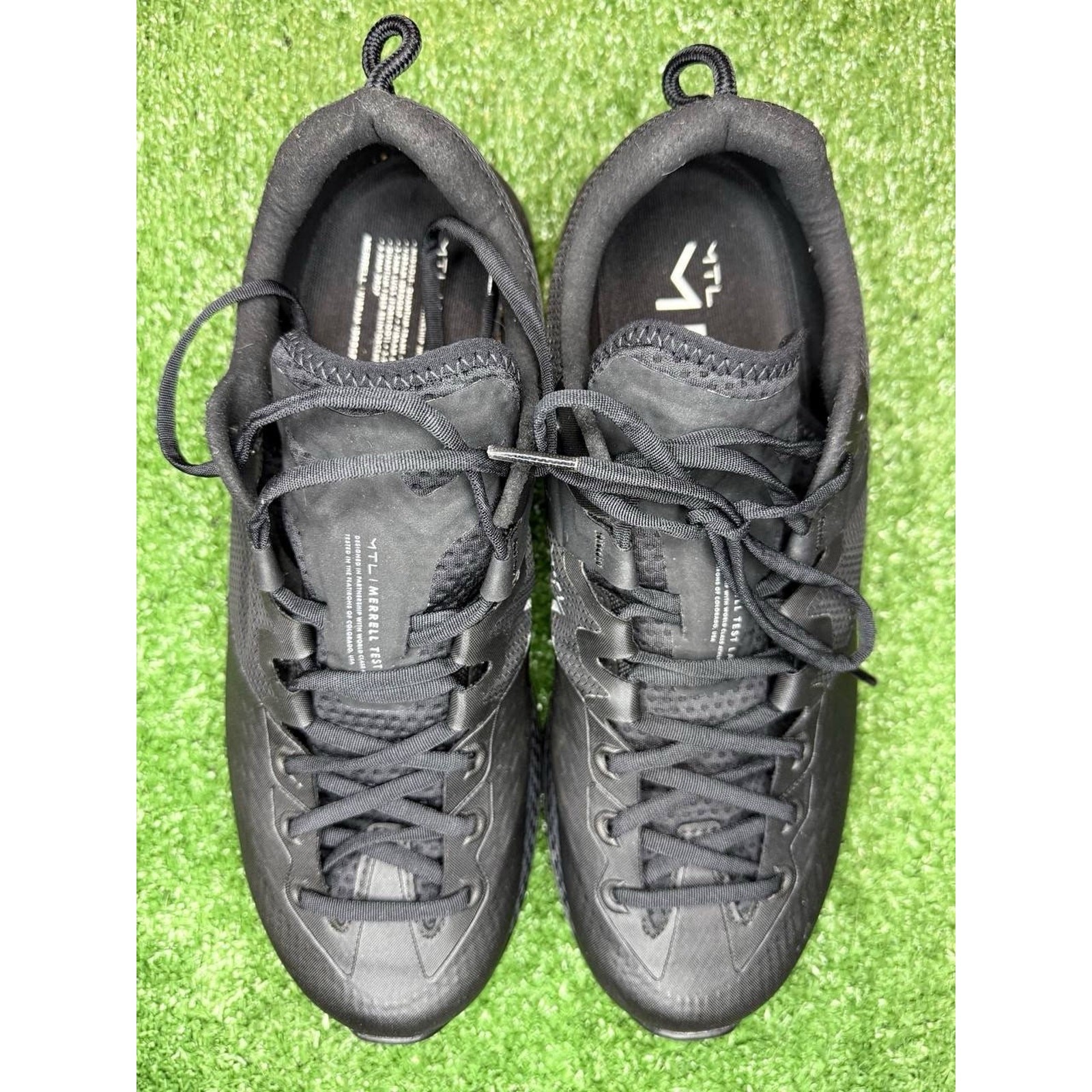 🔥 MERRELL MTL MQM Black Trail Sneakers Mens 9 EXCELLENT 🚀