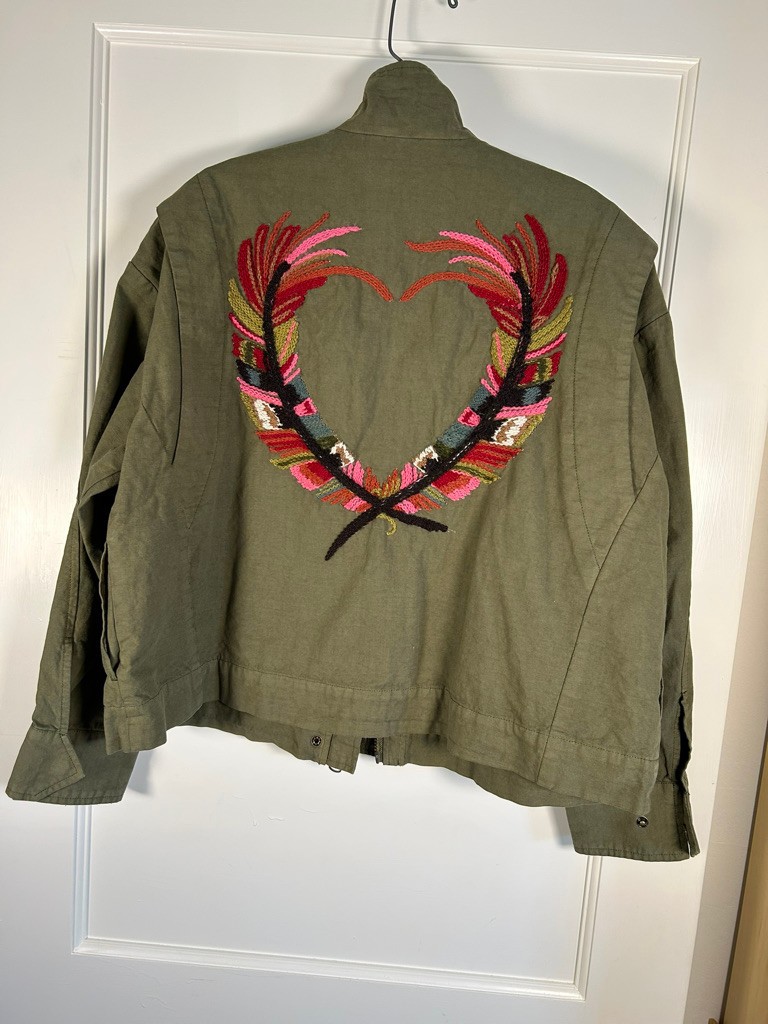 NWT Sundance Catalog Love and Soul Jacket Military Style Size PL