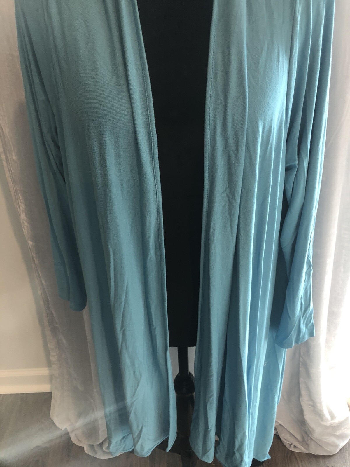 Jjill Rayon Open Slimming Front Topper Sz 1X Aqua Blue NWT Gorgeous!!!
