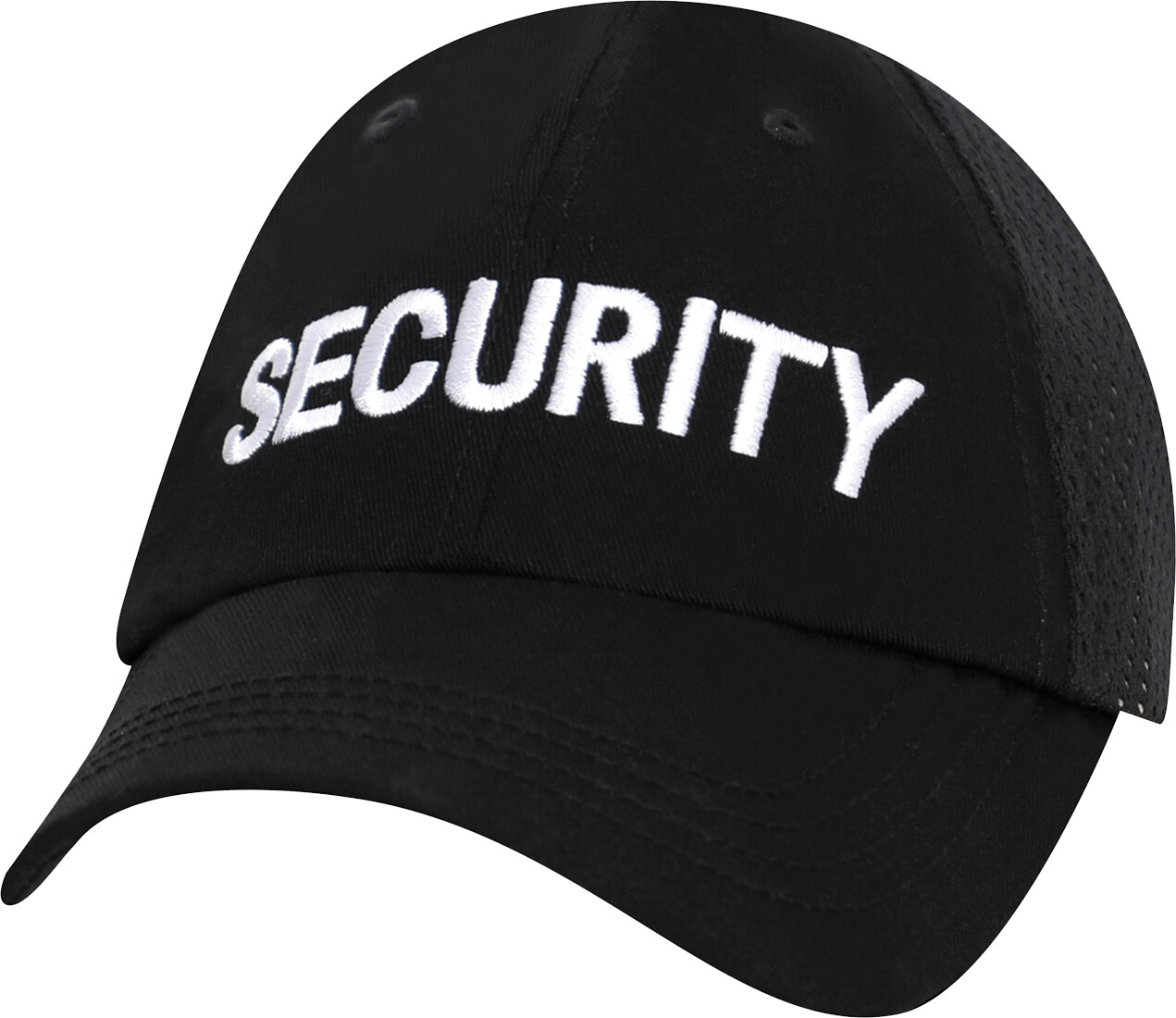 Black SECURITY Mesh Back Hat Tactical Guard Officer Lightweight Adjustable Cap