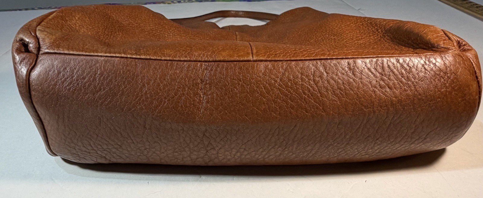 COACH Madison Small Phoebe Shoulder Bag Cognac Brown Pebbled Leather Hobo Fall