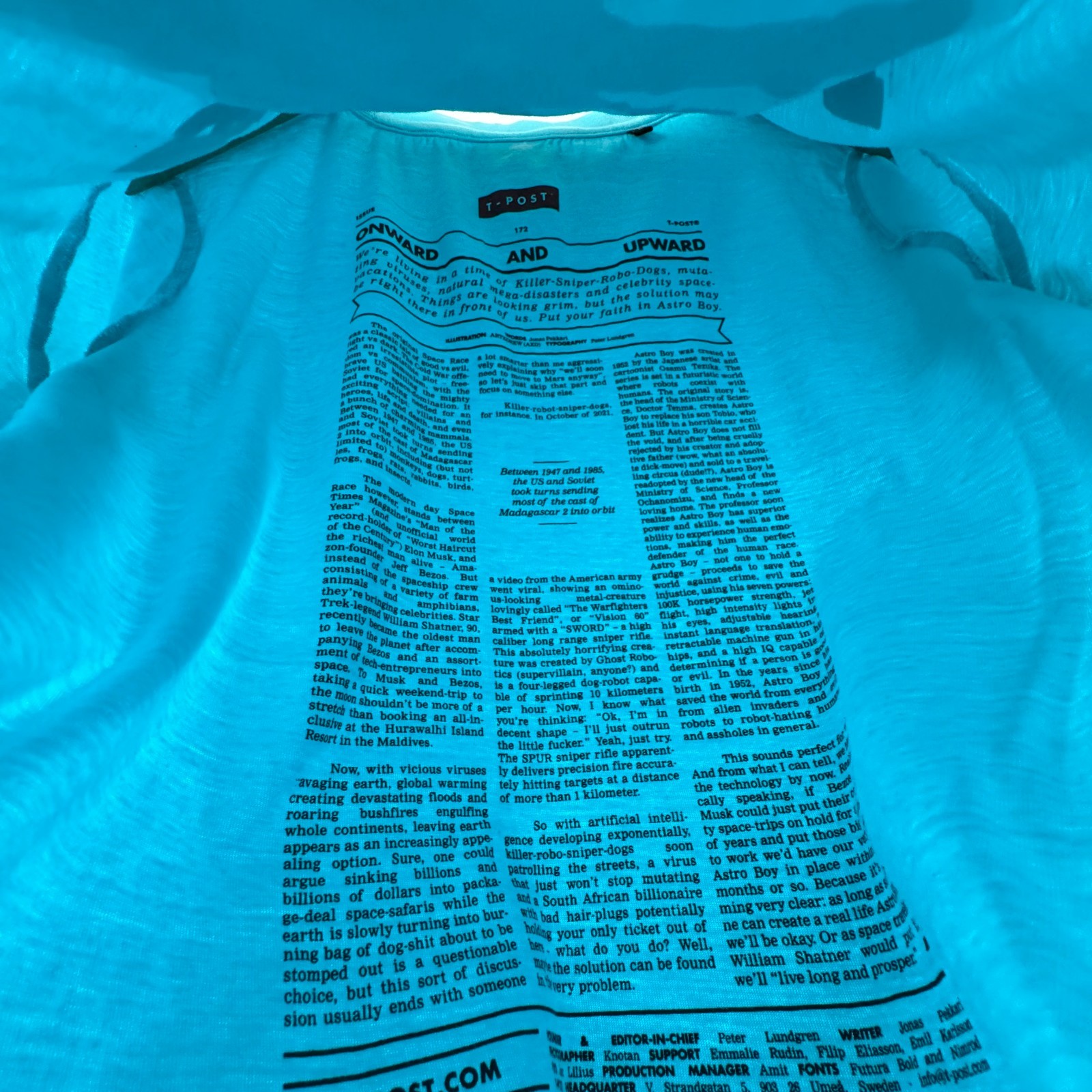 Astro Boy x T-Post Issue 172 Large Graphic T Shirt Onward and Upward Japan