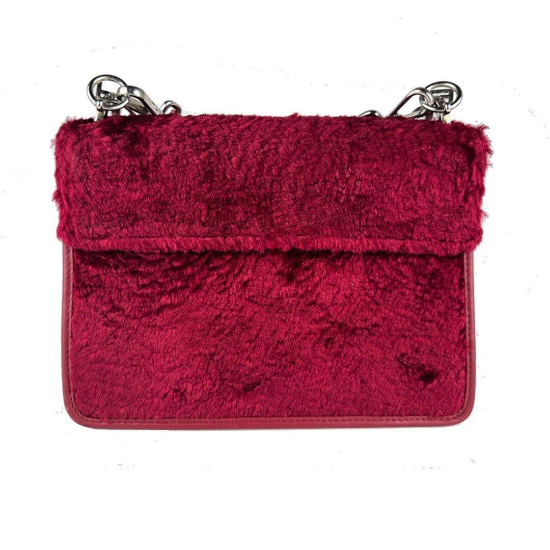 Fendi Shoulder bag Canayef fur Red 8BT284 A06E Size: W:9.4×H:7.9 in.