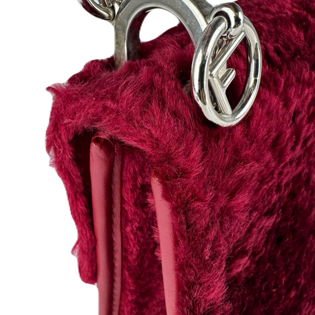 Fendi Shoulder bag Canayef fur Red 8BT284 A06E Size: W:9.4×H:7.9 in.