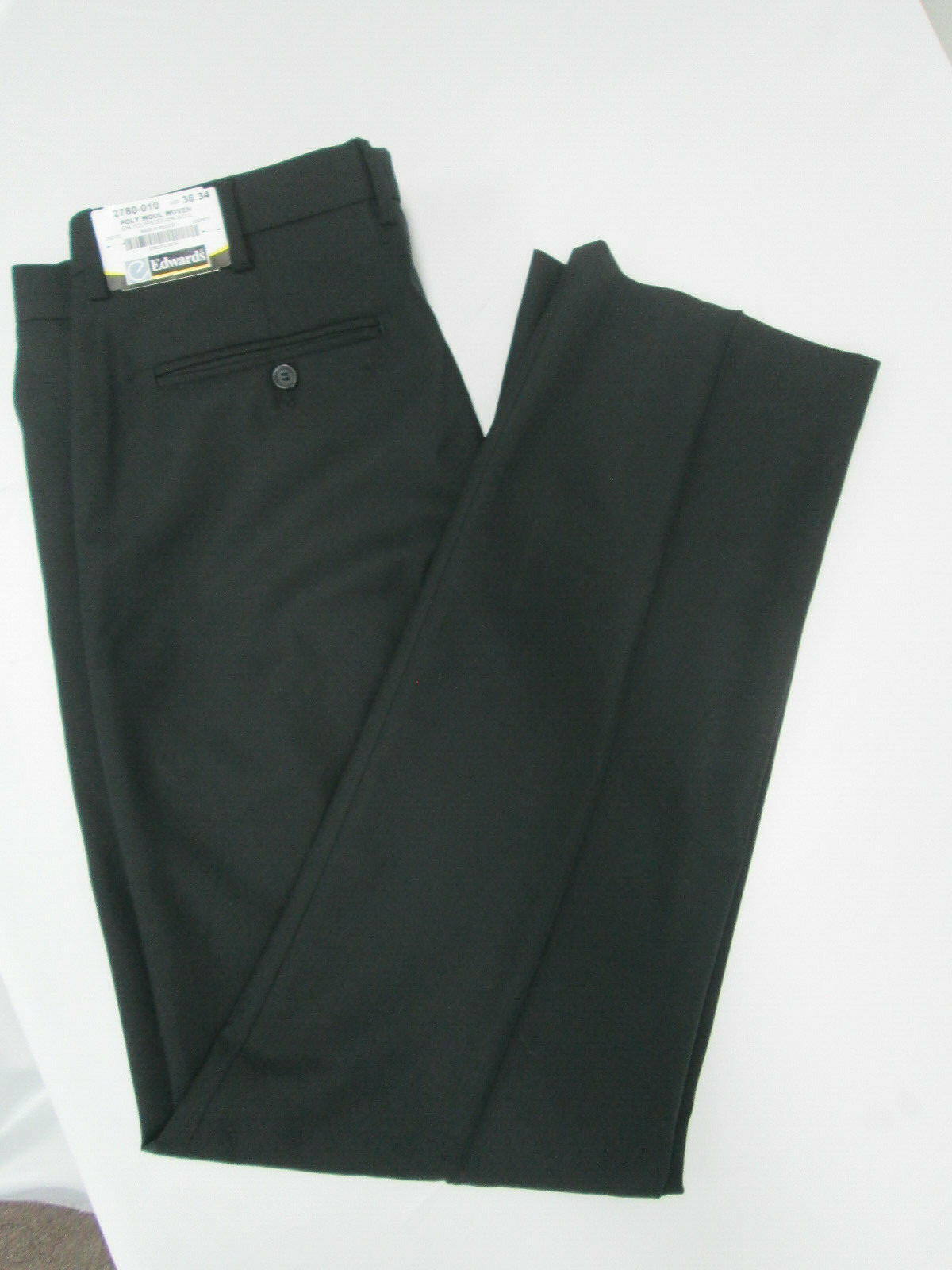 Mens dress pants black flat Edwards #2973 28 30 32 34 36 38 42 44 48 50 52 NEW