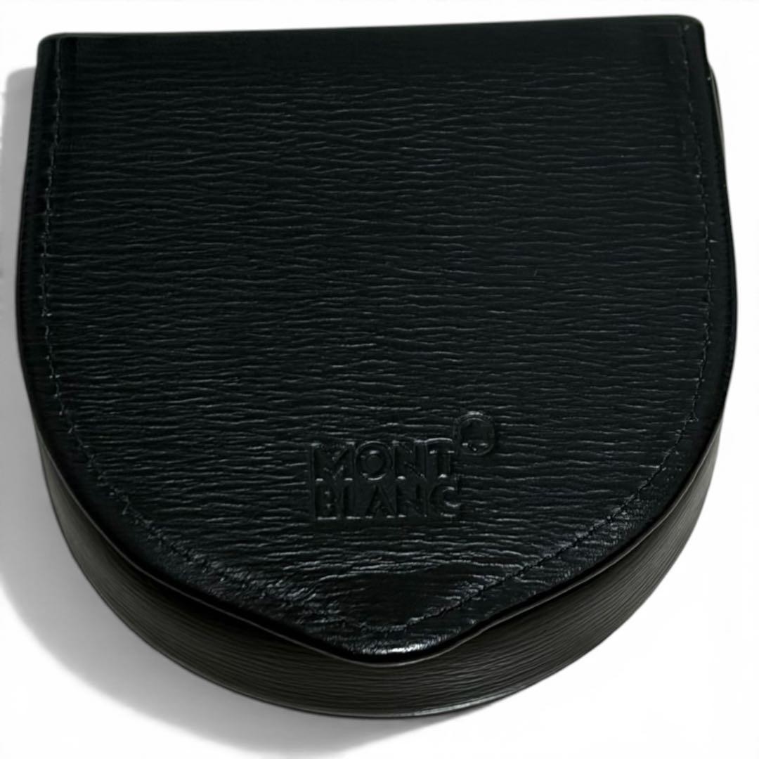 MONTBLANC Meisterstuck Coin Case Horseshoe Black Leather Mint 35637