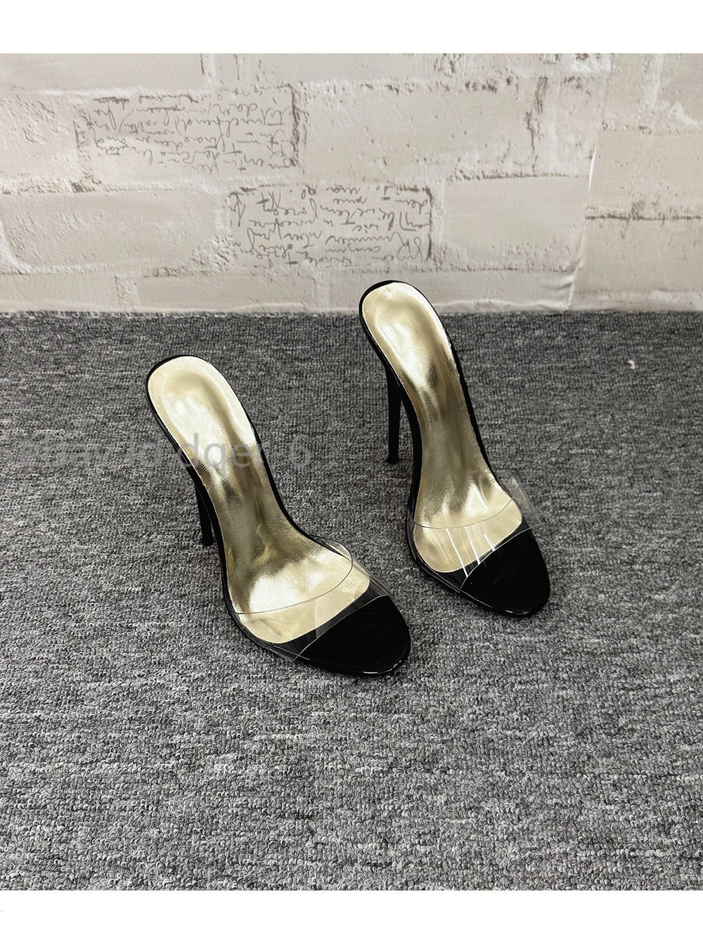 Women 14cm Super High Heel Transparent Sandals Slippers Sexy Large Size Shoes