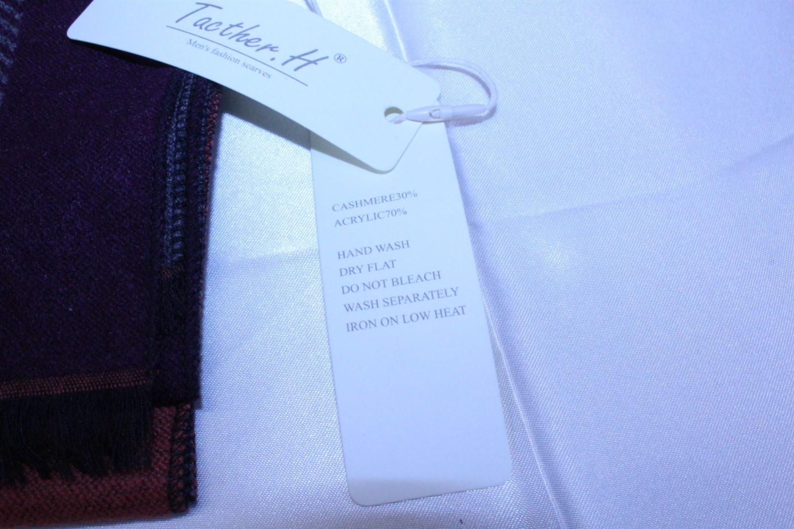 Multi-Color Plaid Scart Cashmere & Acrylic Blend Super Soft Purple Grey Orange