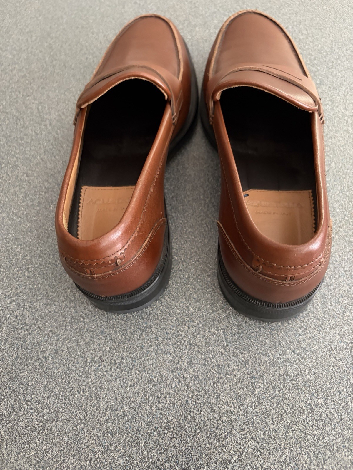 Aquatalia Men Waterproof Calf Leather Cognac Loafers SZ.11.5