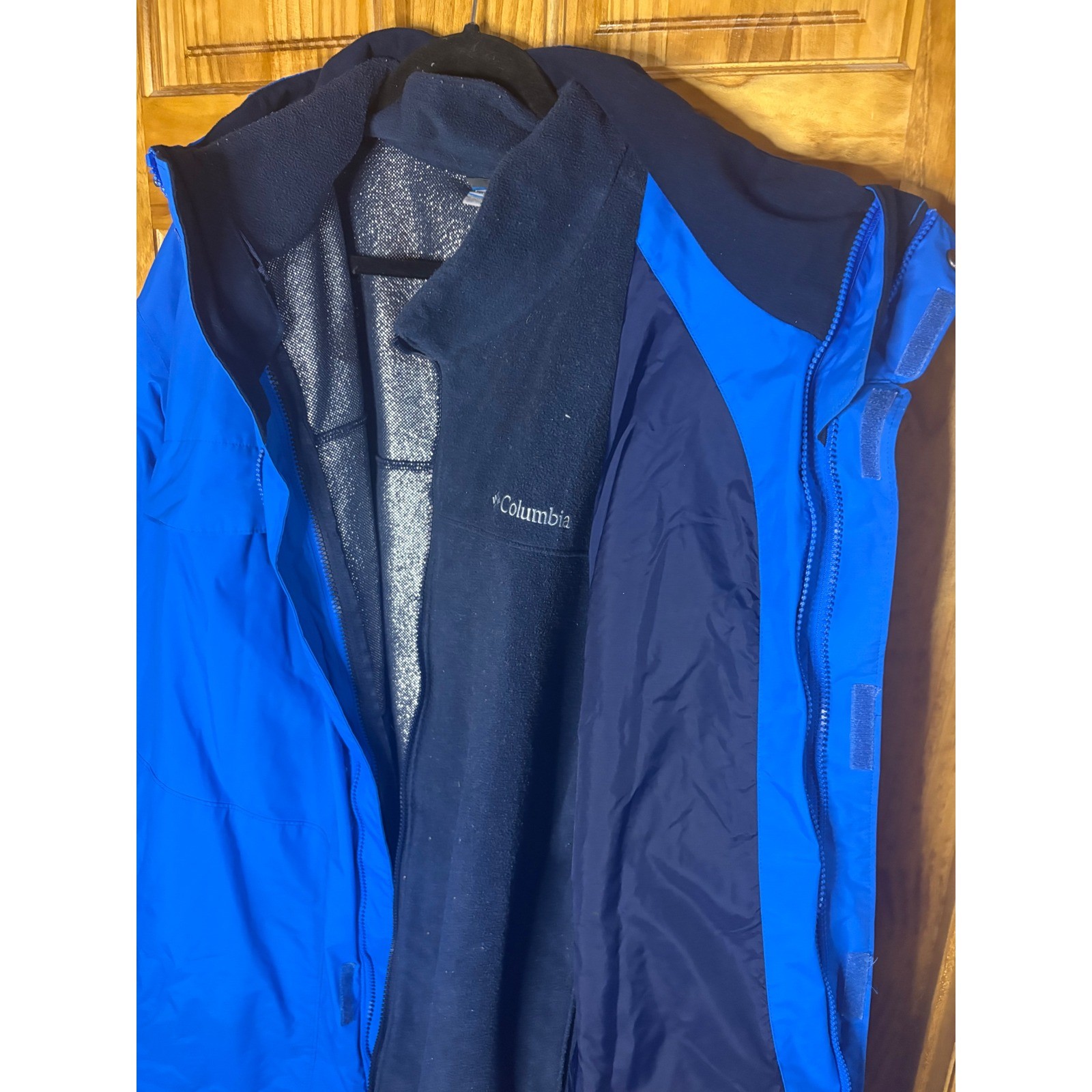 Columbia Omni-Tech 2 in 1 Omni-Heat Blue Waterproof Rain Jacket Mens XXL WM1053
