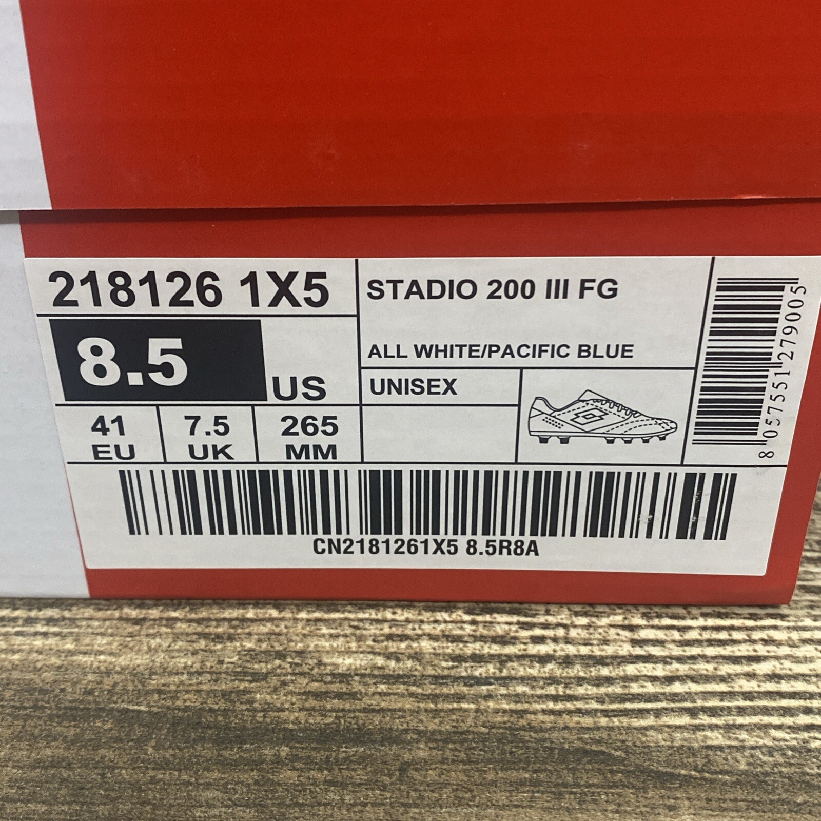 Lotto Stadio 200 III FG Soccer Cleats 218126 1X5 Men’s 8.5.
