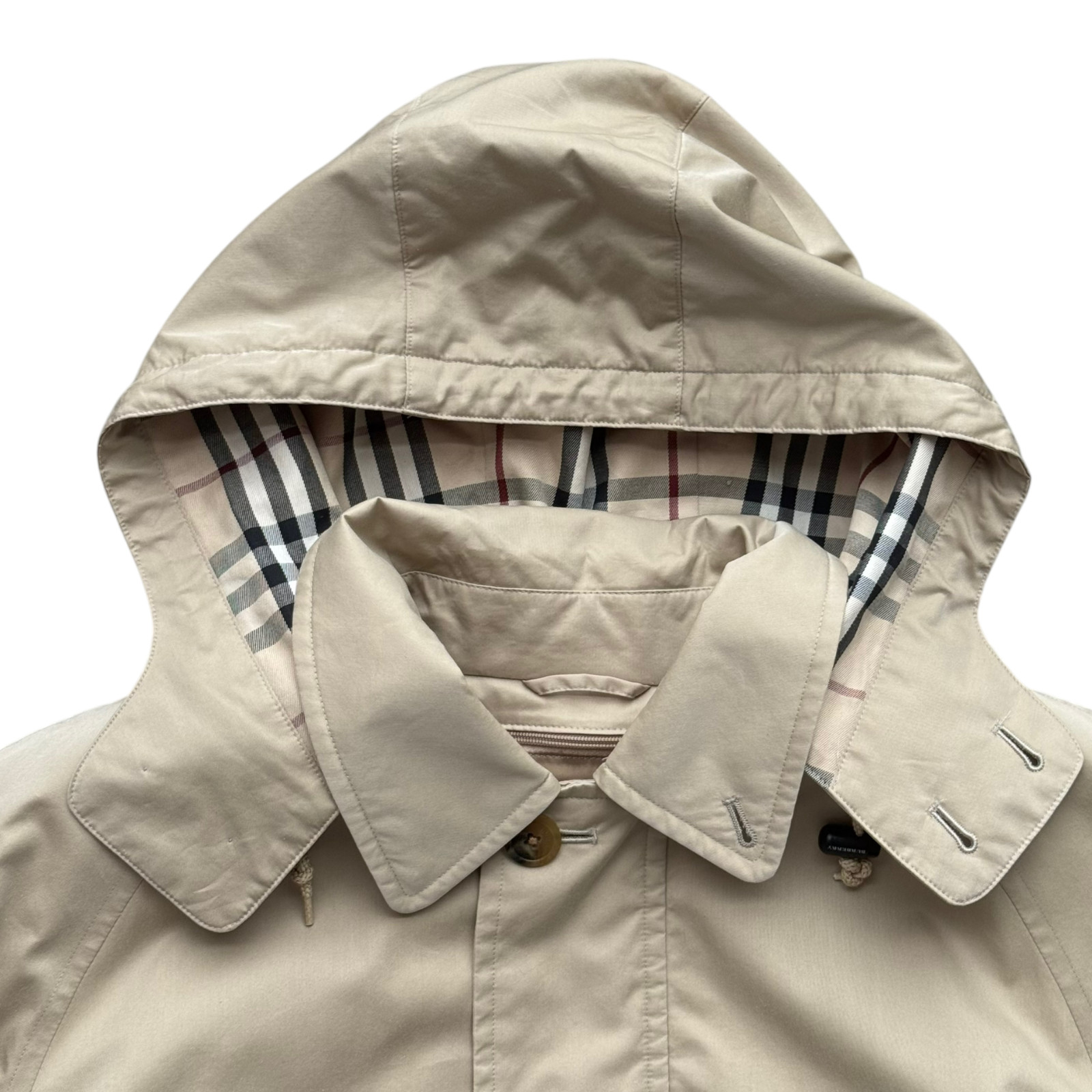 BURBERRY LONDON 3-Way Down Coat – Nova Check Liner – Beige – Size M