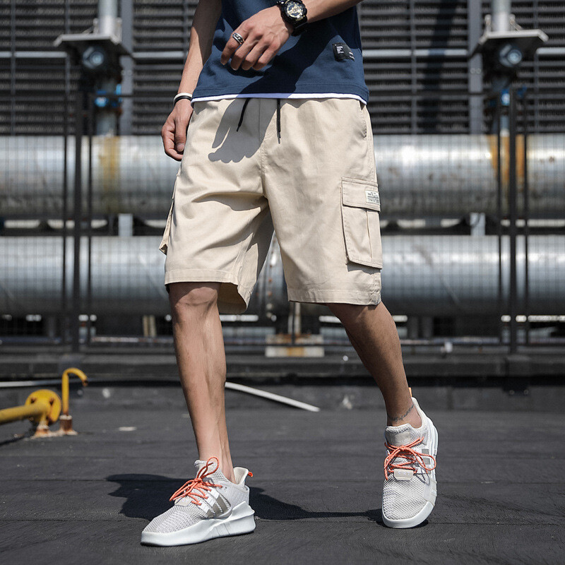 Men Casual Fashion Chino Cargo Shorts Pants Multi Pockets Summer Beach Trousers