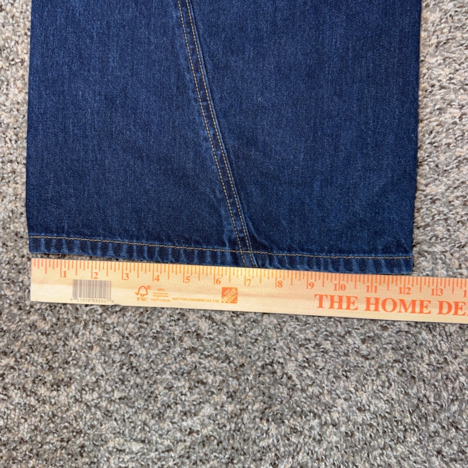 Pool House New York Size 34×32 Twisted Tokyo Raw Indigo Denim Wide Leg Jeans