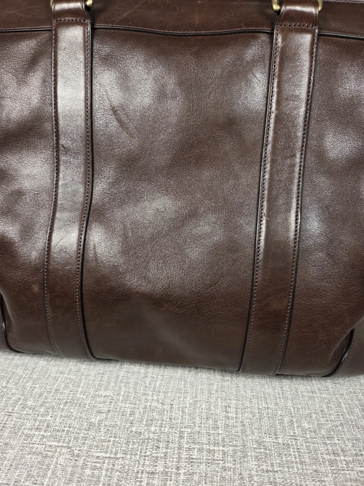 COACH Bleecker Weekend XL Leather Tote Bag Dark Brown RARE COLOR Style# 70487