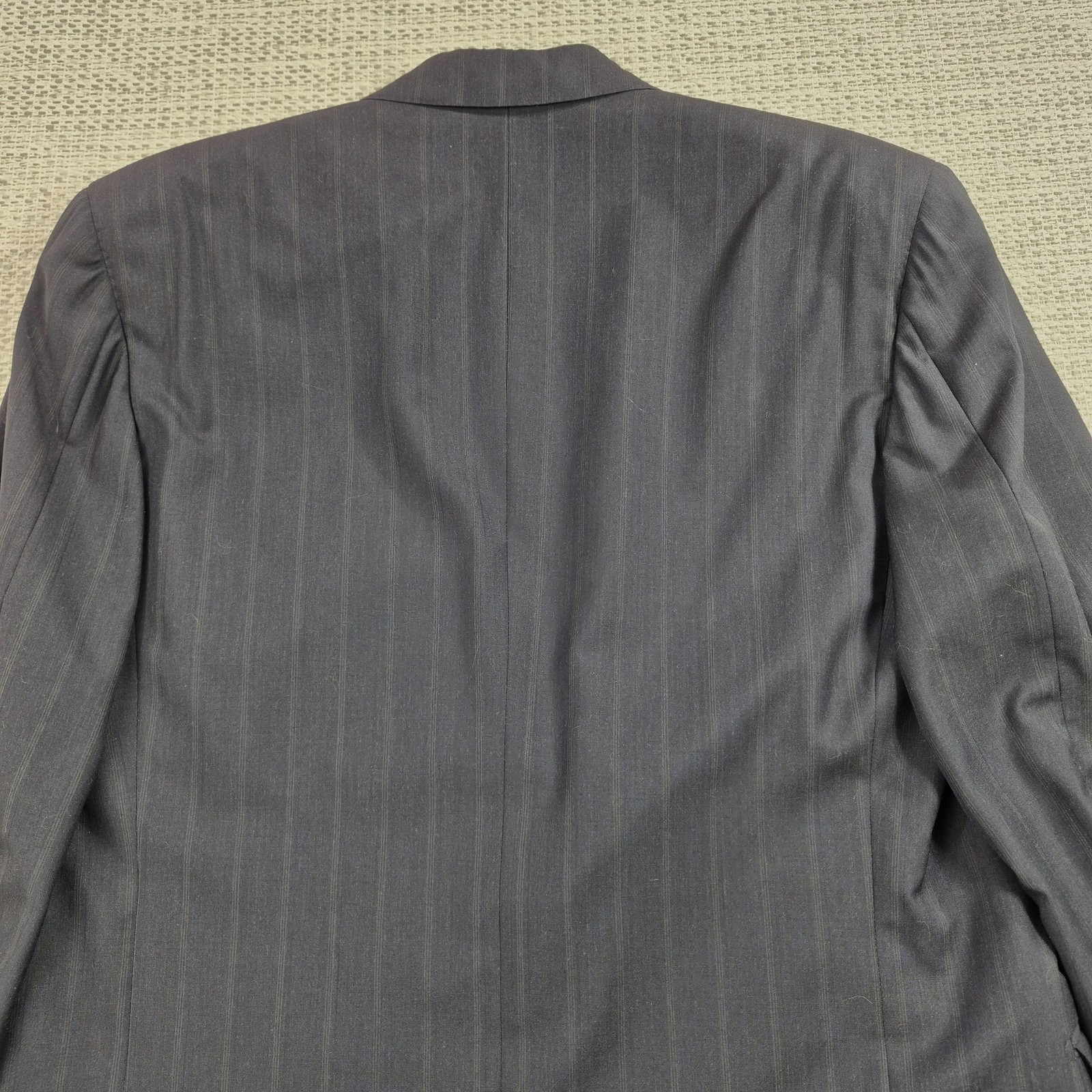 Salvatore Ferragamo Suit Jacket Mens IT 56 44 Gray Stripe Wool Two Button Italy