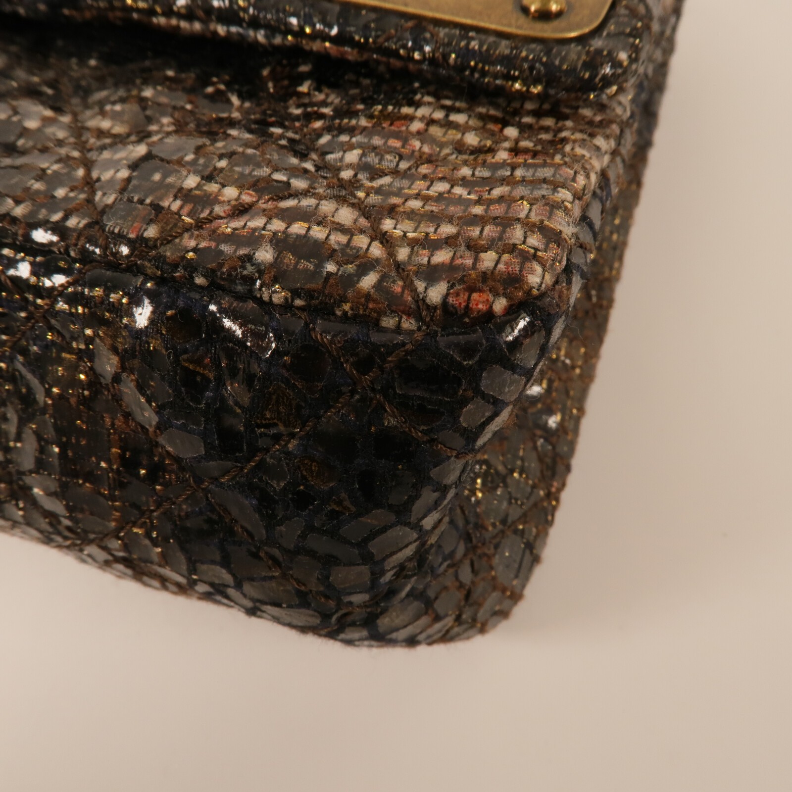 CHANEL CC Shanghai Icons Flap Bag Chain Shoulder Bag Tweed Black/Gold