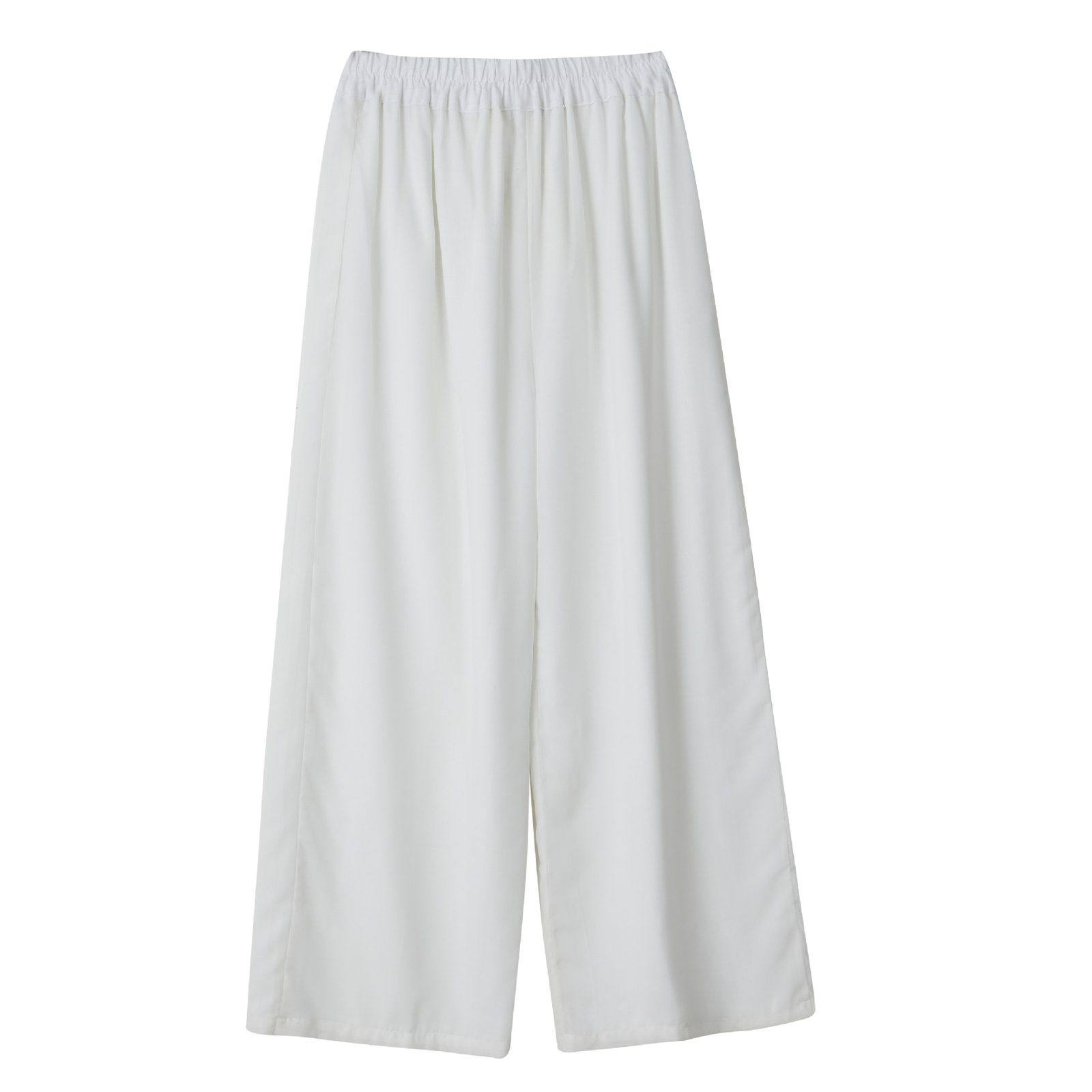 Summer Casual Chiffon Straight Trousers Retro Middle-Waisted Wide Leg Trousers