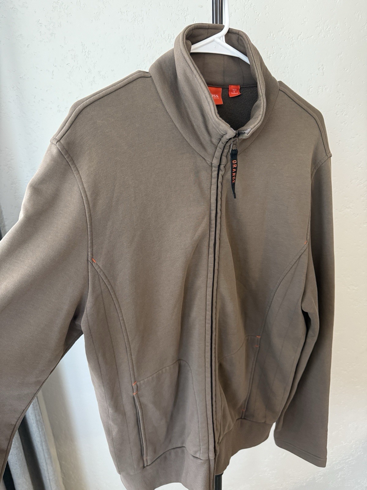 Hugo Boss “Orange” label brown zip-up jacket Sz Xl