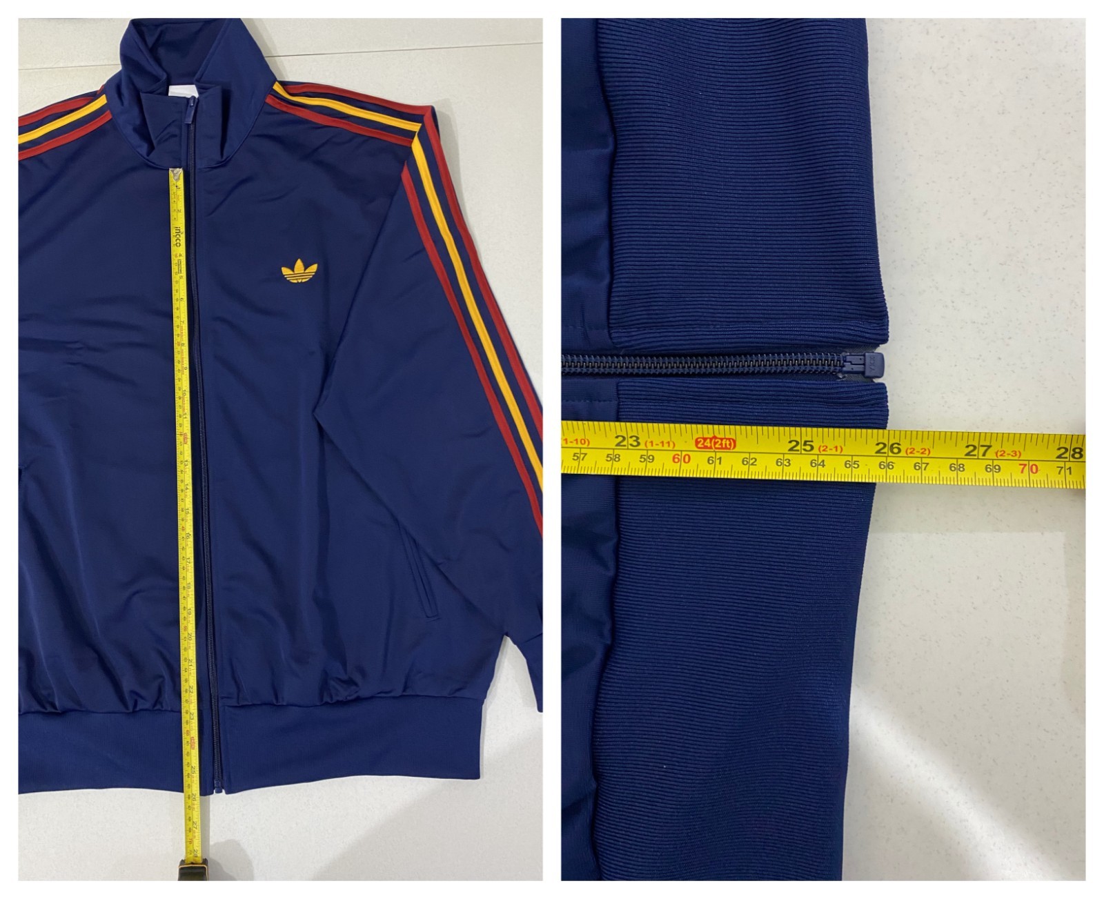 Adidas Originals Firebird Tracksuit Dark Blue Crew Yellow Team Power Red Size XL