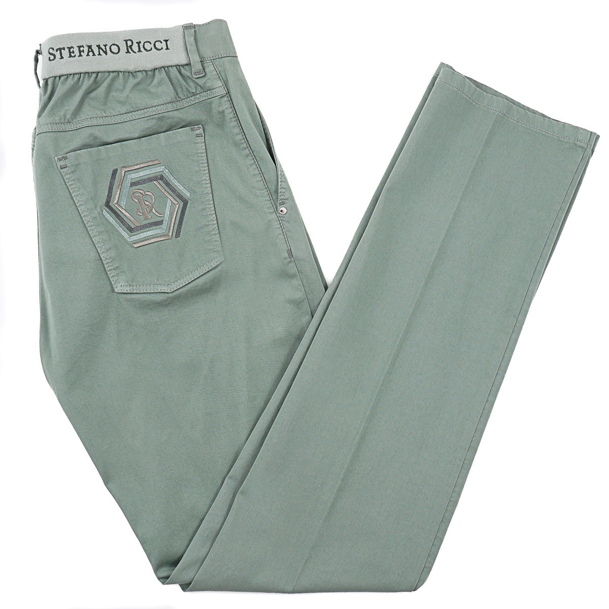 Stefano Ricci Cotton 5-Pocket Pants with Knit Waistband 34 (Eu 50) NWT Jeans