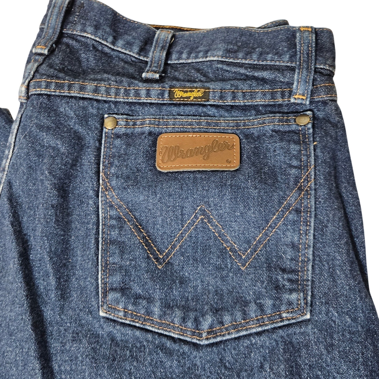 Wrangler 47MWZ Regular Fit Men 38×30 Blue Excellent Cowboy Cut Jeans