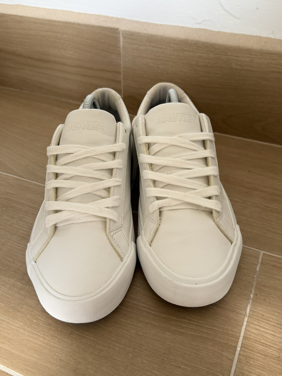Nautica Mens sz 13 Casual Shoe,Classic Low Top HOUGHTON WHITE,Sneaker ☆#162L