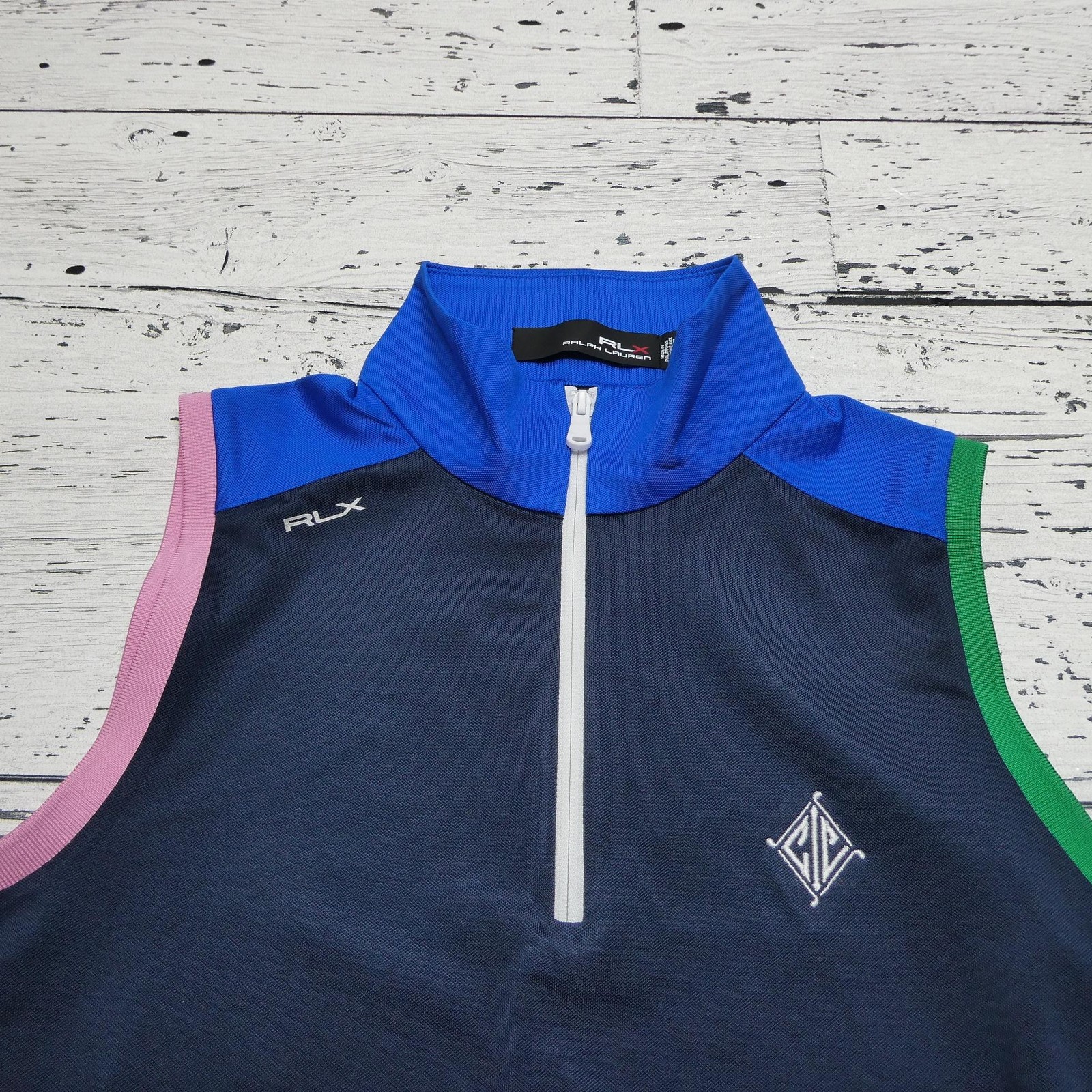 RLX Ralph Lauren Golf Shirt Womens Small Quarter Zip Performance Sleeveless Top