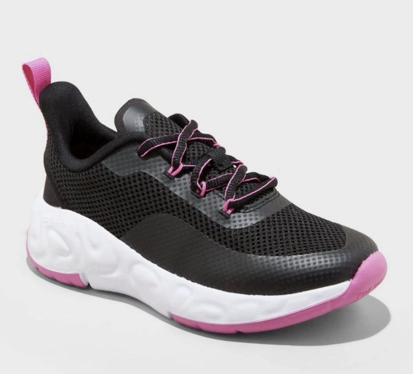 Kids All in Motion Camren Performance Sneakers Black Pink Size 6 New