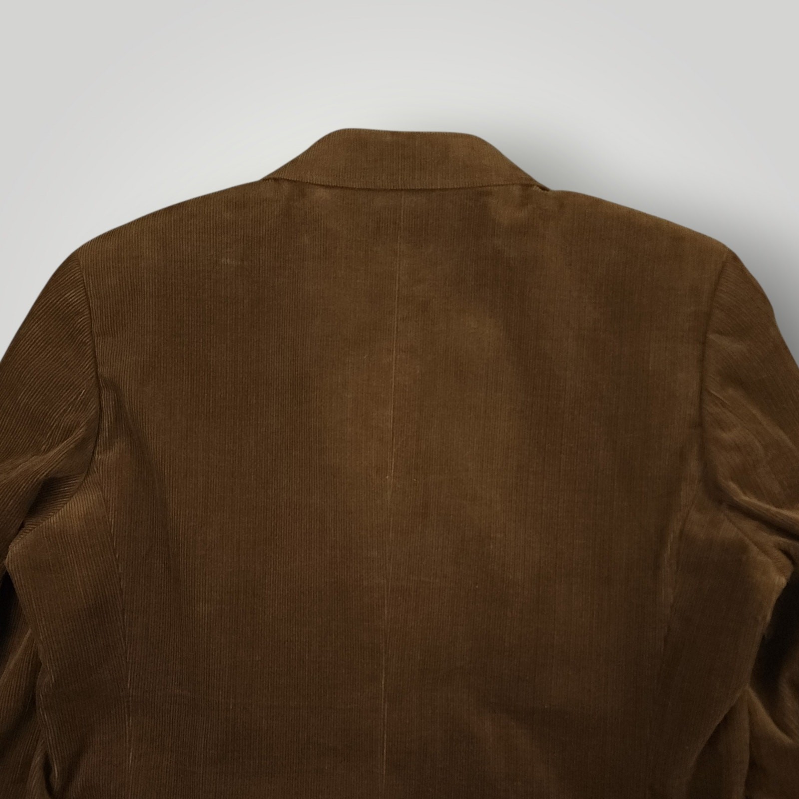 Y2K Ivy Style Wide Wale Corduroy Jacket 40R Elbow Patch Pocket Unstructured