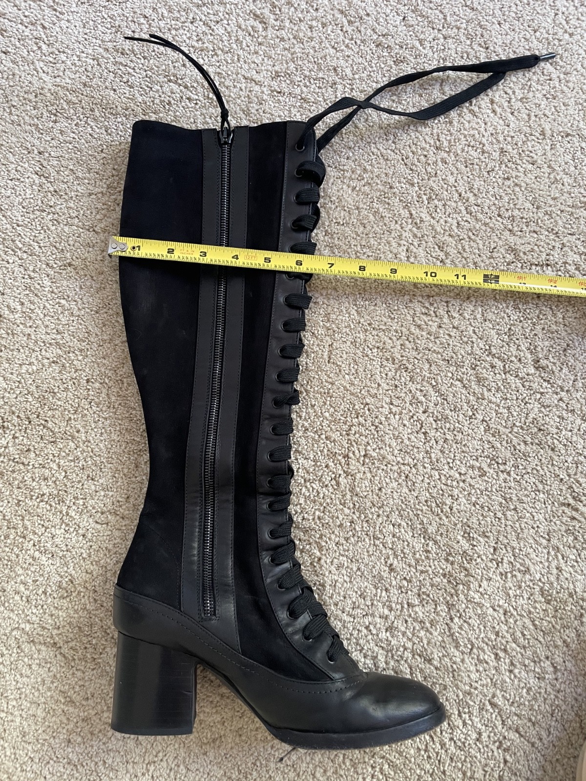 Rag and Bone Knee-High Lace-Up Boots Size 36.5