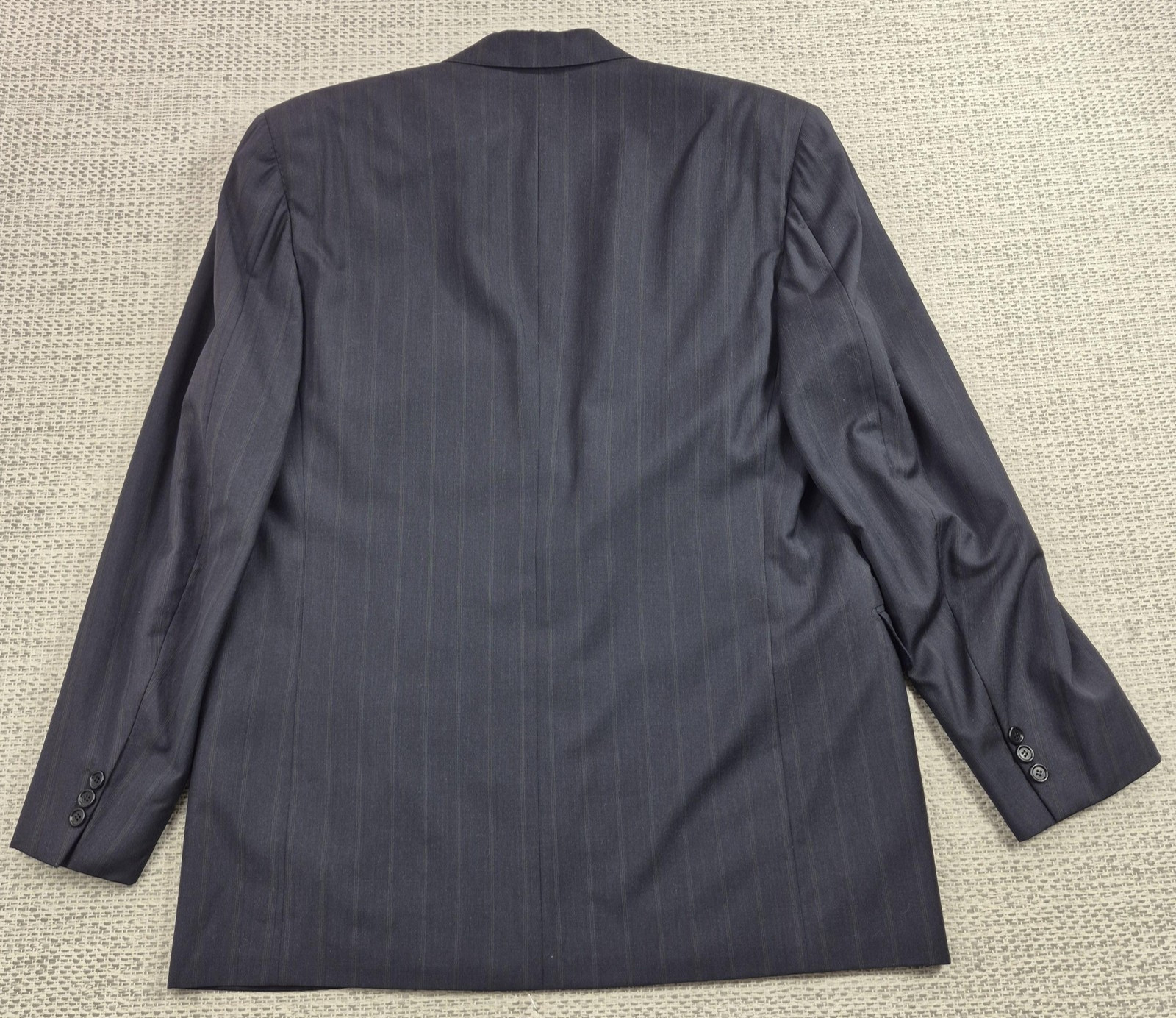 Salvatore Ferragamo Suit Jacket Mens IT 56 44 Gray Stripe Wool Two Button Italy