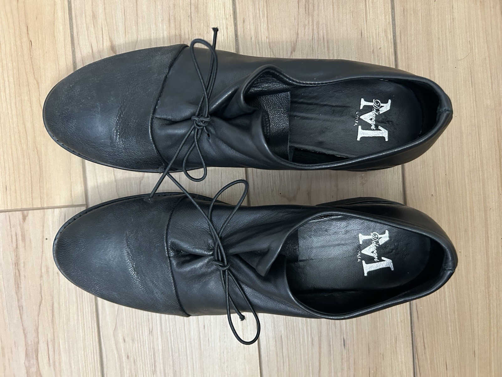 M Delavari Luxury Handcrafted Leather Shoes Oxfords Rome Italy EU 40 US 9-9.5
