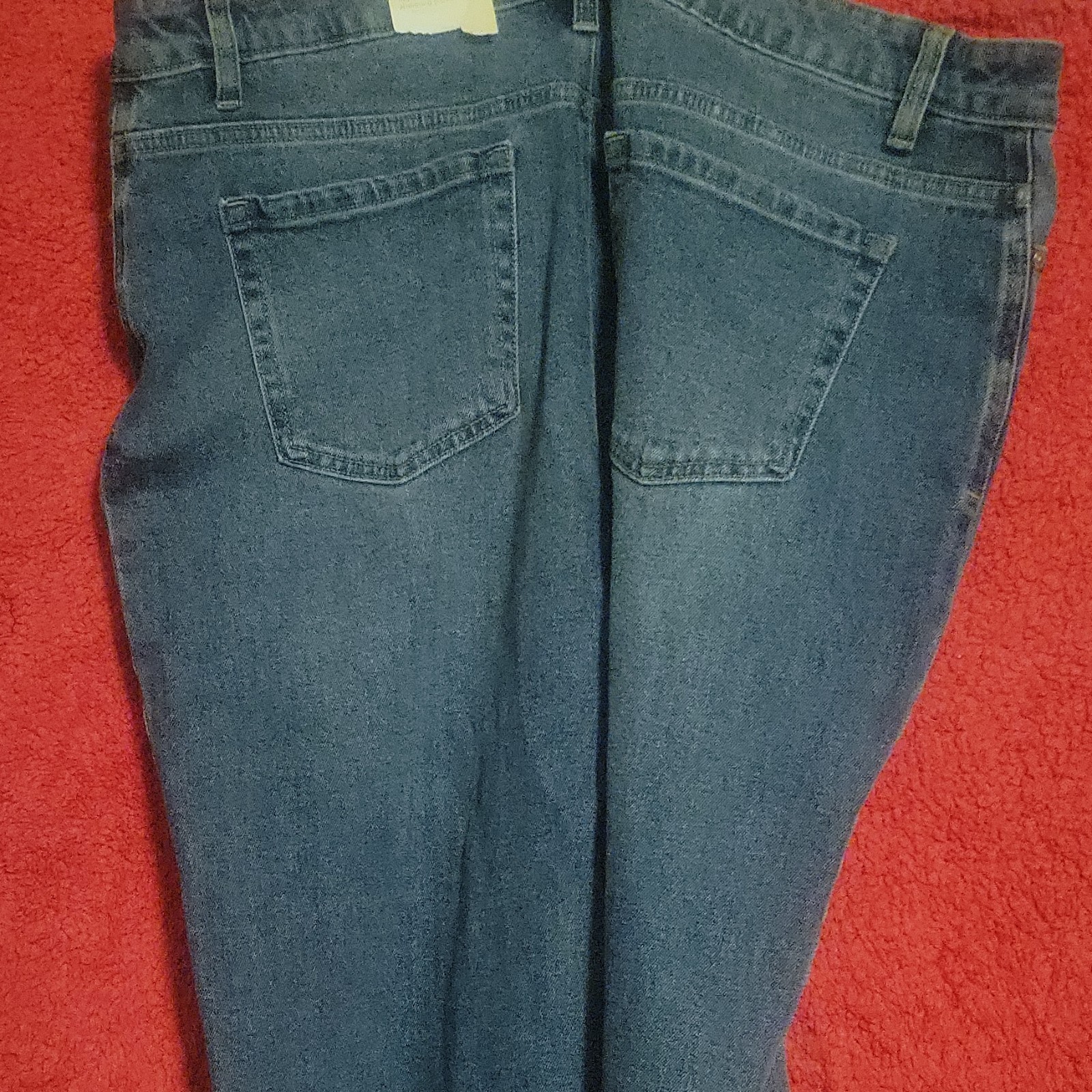 Style & Co. Women’s Blue Medium Wash Denim Wide-Leg Crop Jeans Fringe 18