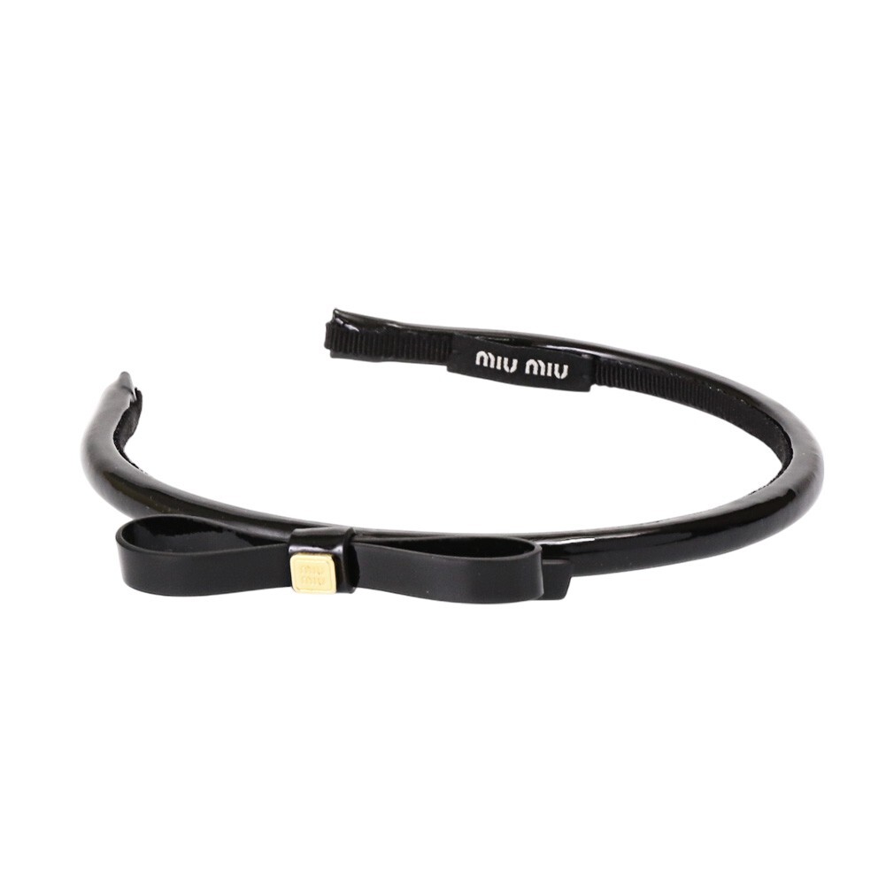 MIUMIU Head Band Hair accessorie 0.8cm Black Brand New Import Tax Included