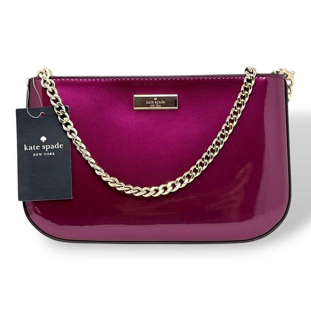 Kate Spade Glitter Lilly Pochette Dark Raspberry Bag 🎁 New with tags. $249