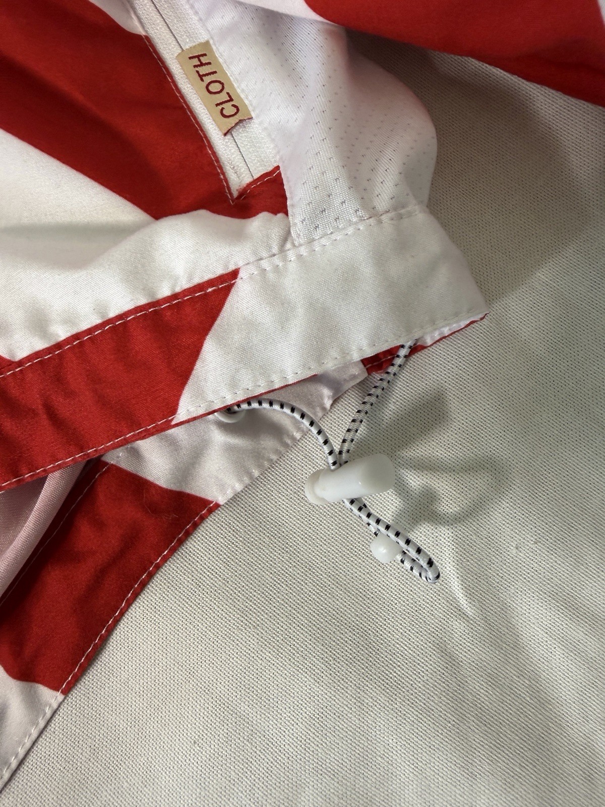 Brooklyn Cloth American Flag Patriotic Full Zip Hoodie Windbreaker JacketMedium