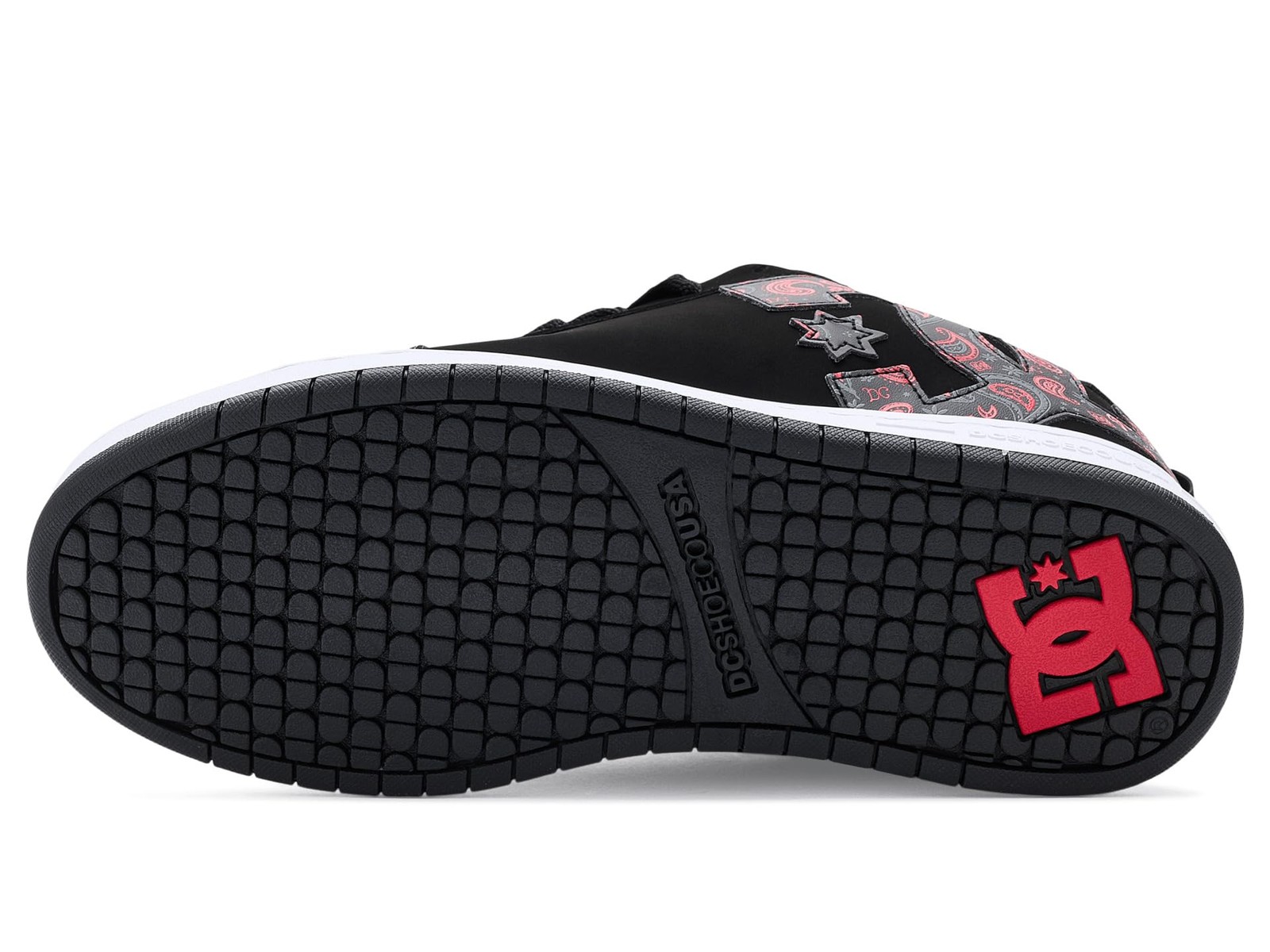DC SHOES COURT GRAFFIK BK/GY/RD PRT (MENS) BLACK/GREY/RED