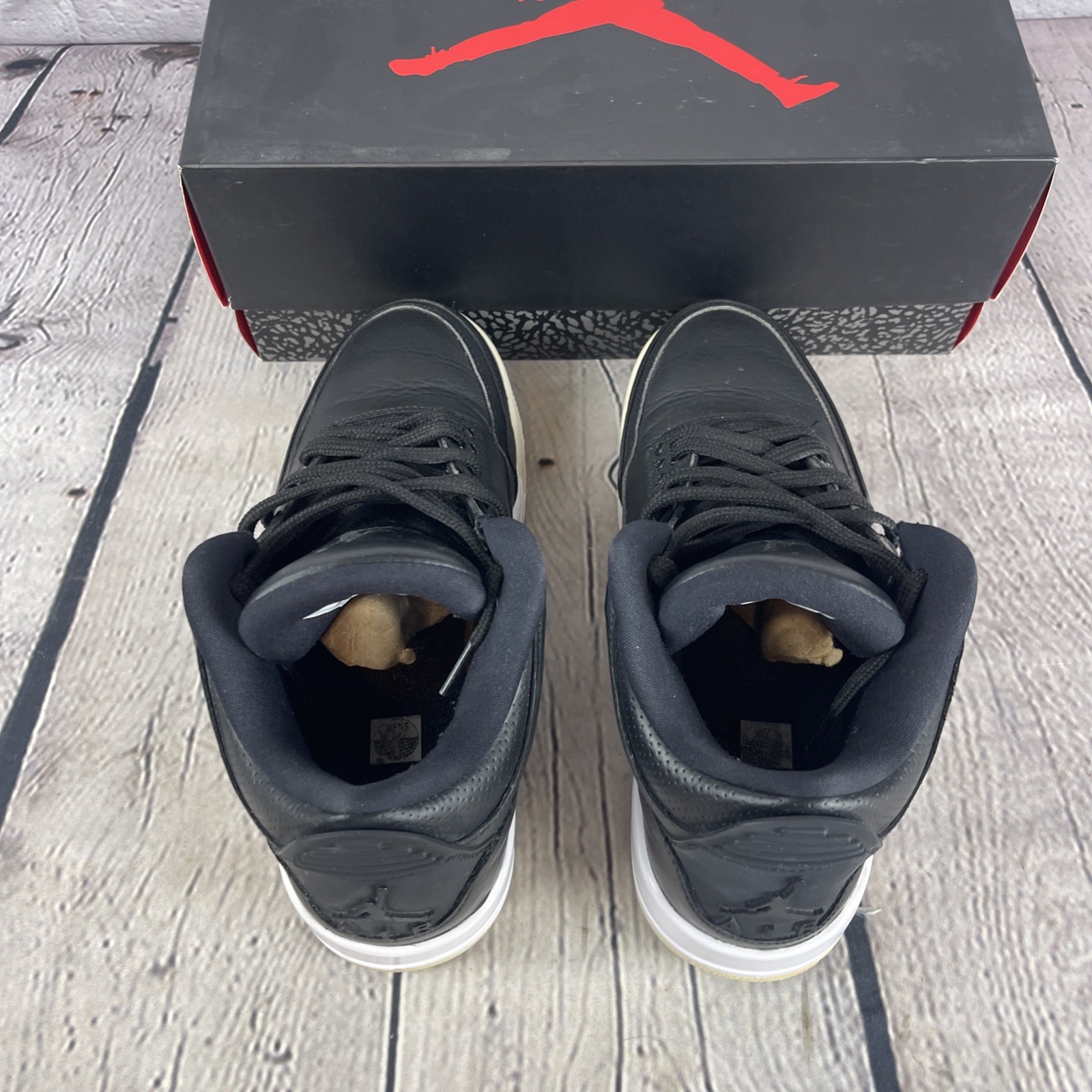 Jordan 3 Cyber Monday WITH BOX – Leather Black & White AJ3 Retro 2016 Size 8