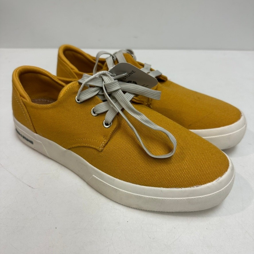 NWT Sun + Stone Men’s Kiva Lace-Up Core Sneakers Mustard Yellow Ivy Preppy 8