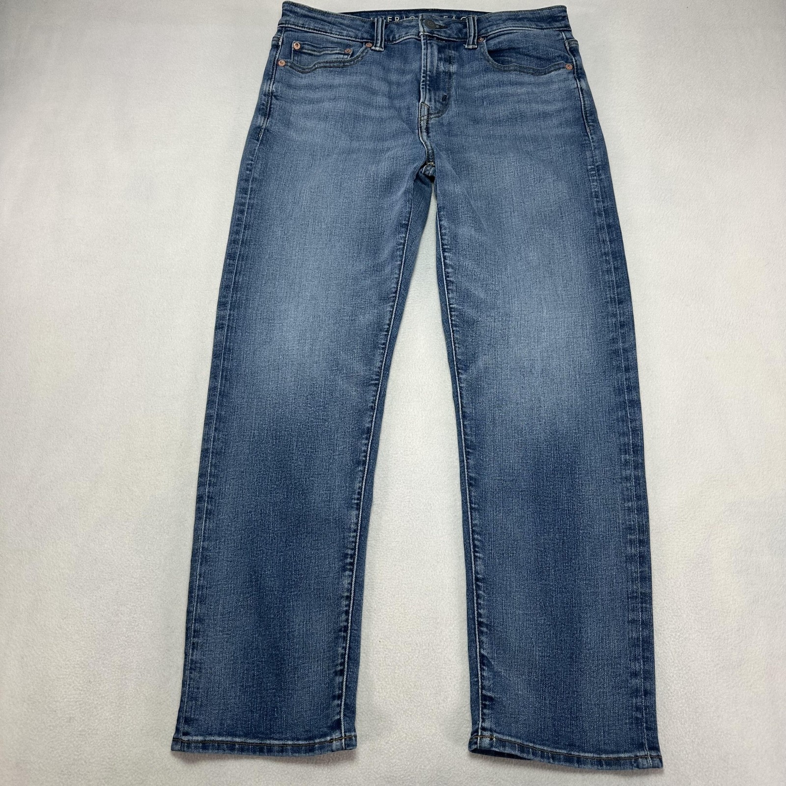 American Eagle Jeans Mens 30×30 Blue Original Straight Airflex+ Denim Fits 30×29