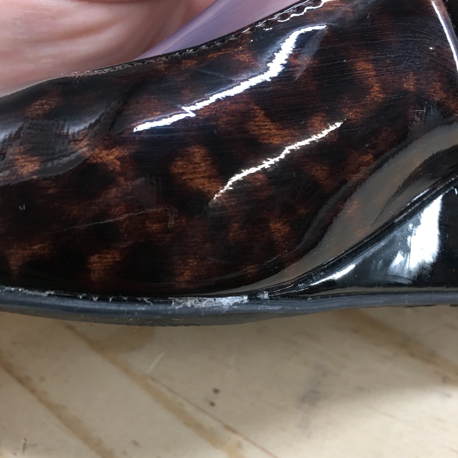 Comfort Plus By Predictions Heels Womens 9.5 Dress Peep Toe Wedge Pumps Brown